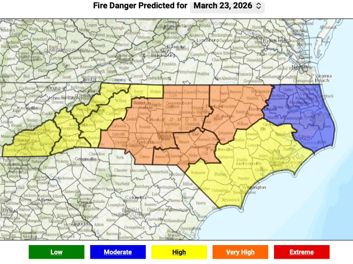 There is high fire risk across North Carolina this week. Be prepared with these tips. 